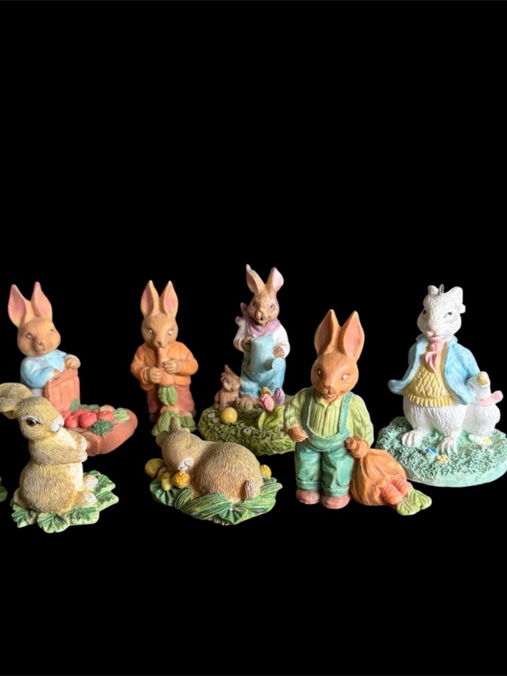 Vintage Nature's Wonders Rabbit/Bunny Family-set of 8pcs.